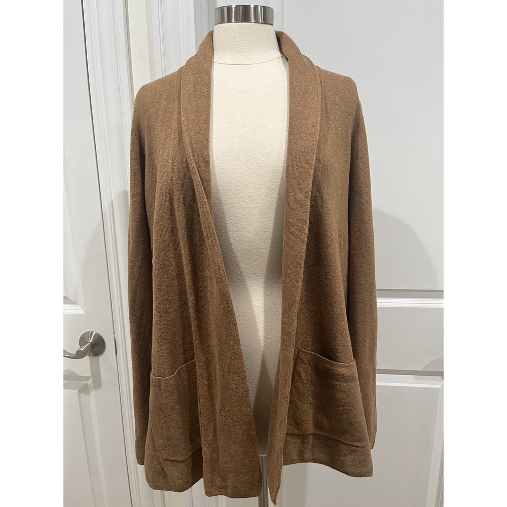 New! J. Crew Factory Sweater Women's Medium Open Cardigan Oversized Brown NWOT